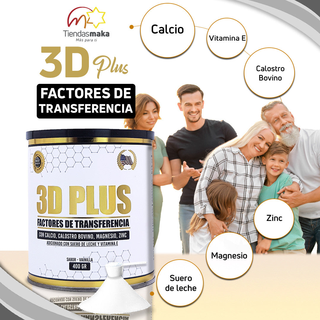 Factores 3D Plus - Suplemento en Polvo Para Energía y Bienestar